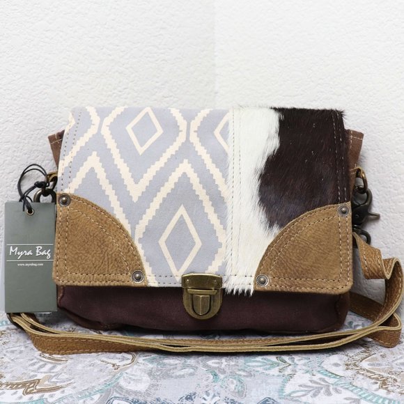 Myra Bag Handbags - 🆕Myra Bag Canvas Messenger Bag Cowhide Purse